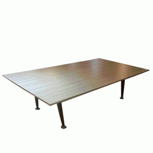 8 Seater Ash Colour Wood Conference Table With Steel Legs(BG129)