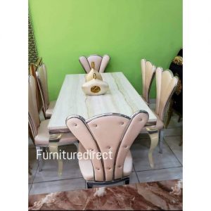 6 Seater Marble Bylin Dinning Set(Nationwide Delivery)