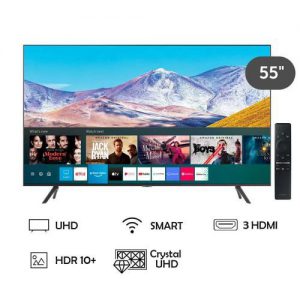 Samsung 55”Smart Crystal UHD 4K TV-Netflix,Youtube,Apple Airplay